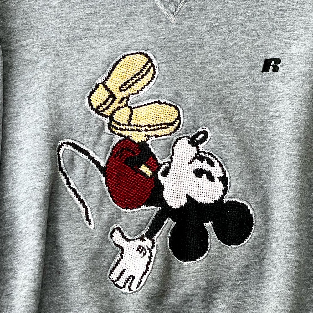 Vintage 90s Russell Athletic Mickey Mouse Oversized Unisex Crewneck Sweatshirt - Picture 2 of 3